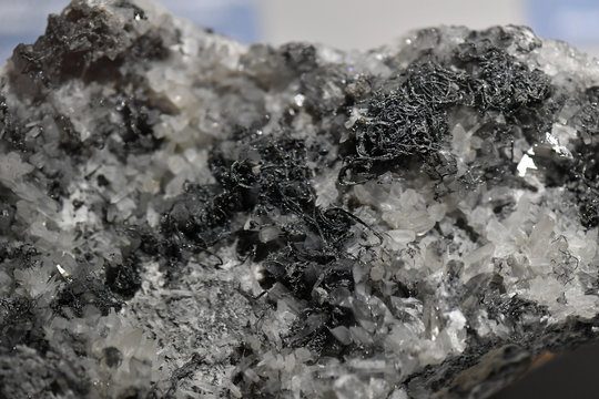silver ore on rock