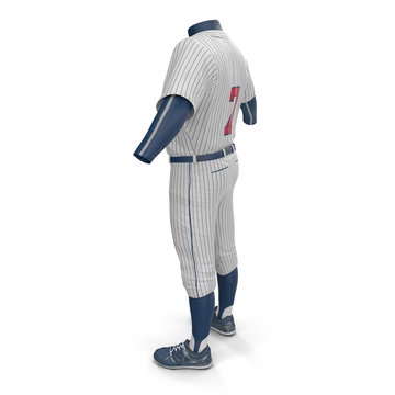 Baseball Clothes on white. 3D illustration