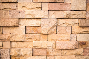 Pattern of Modern stone Brick Wall Surfaced for background.
