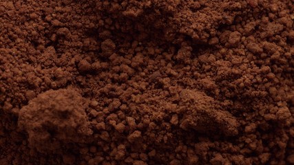 brown powder cake chocolate texture top view macro texture