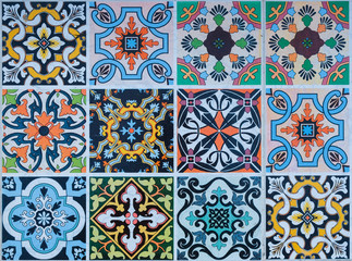 motifs de carreaux de céramique du Portugal.