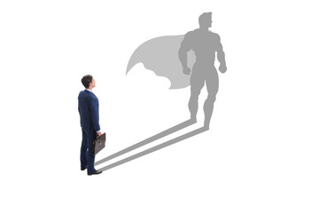 Businessman with aspiration of becoming superhero