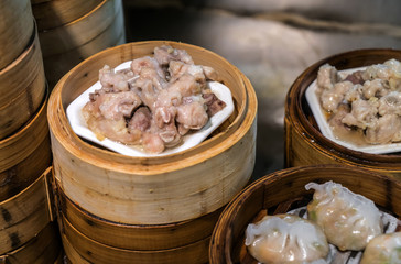 The steaming Chinese cookies are in the kitchen