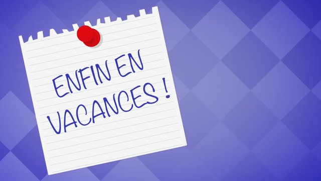 enfin en vacances papier cahier