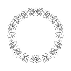 wreath flora natural decoration ornament vector illustration sketch design