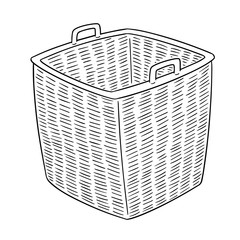Obraz premium vector of wicker basket