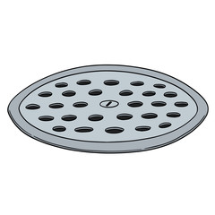 vector of cover the drain
