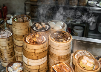 The steaming Chinese cookies are in the kitchen