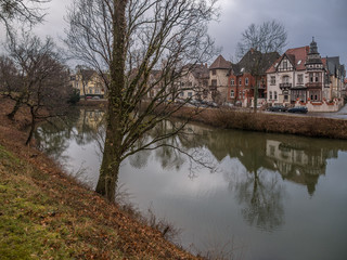 Fototapeta na wymiar The cityscape in city Hildesheim, Germany