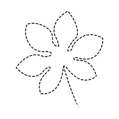 tropical leaf green spring season eco nature vector illustration dotted line design