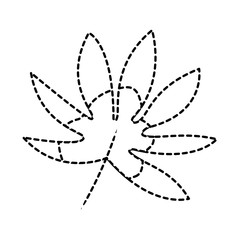 tropical leaf green spring season eco nature vector illustration dotted line design