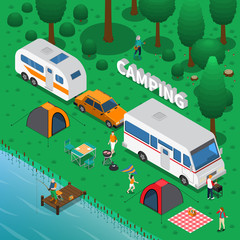 Camping Concept Illustration
