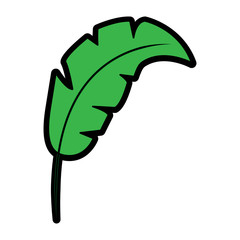 tropical leaf green spring season eco nature vector illustration