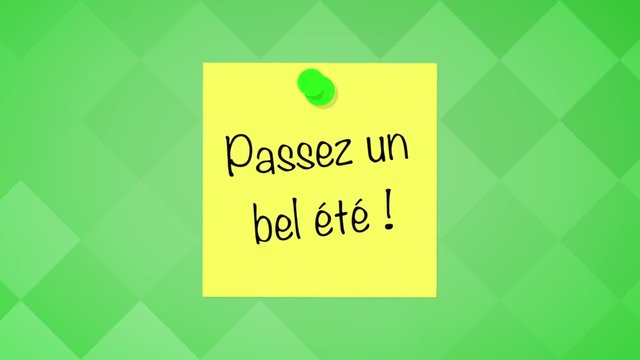 passez un bel &eacute;t&eacute; fond vert