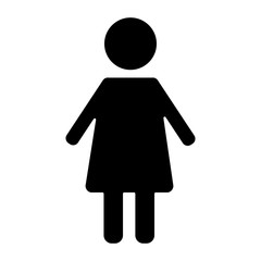 pictogram female woman standing person vector illustration black and white design