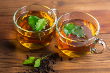 morning tea on the table