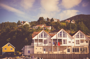 Landscape with Scandinavian houses