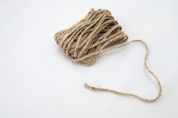 Threads wool yarn isolated on white background