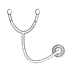 medical equipment stethoscope instrument care vector illustration