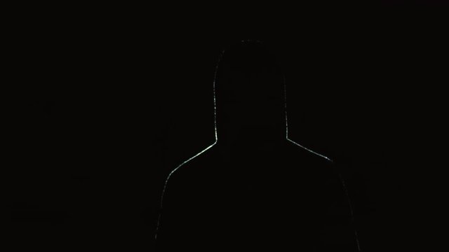 Silhouette of unknown man