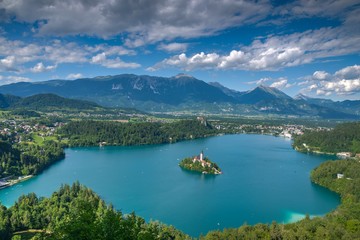 Fototapeta na wymiar Lake Bled in Summer