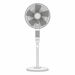 Obraz premium Electric fan isolated on white background