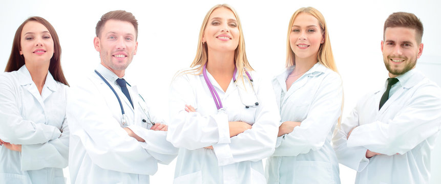 group portrait of a professional medical team