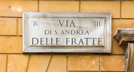 Obraz premium Street sign in Rome, Italy