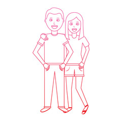 valentines day poster with man and woman tenderly hugging vector illustration degrade line design