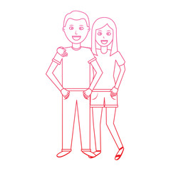 valentines day poster with man and woman tenderly hugging vector illustration degrade line design