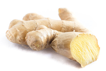 bio ginger isolated white background