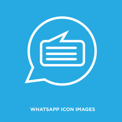 whatsapp icon image, Phone pictogram, flat vector sign isolated on blue background. Simple vector illustration for graphic and web design.