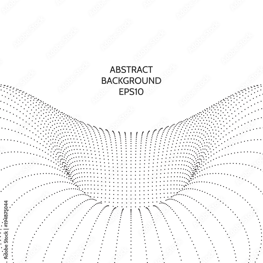 Poster abstract 3d surface. the illusion of distortion of space.