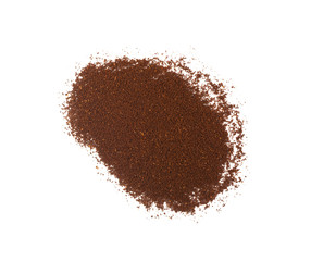 A Pile Of Coffee Grounds Isolated