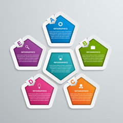 Abstract options infographics template. Infographics for business presentations or information banner.