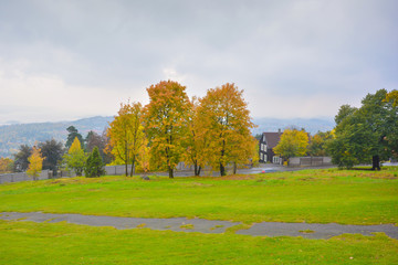 Fototapeta na wymiar Spring colors in Oslo Norway during one such season in 2015
