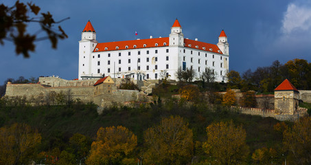 Fototapeta na wymiar Image of medieval Bratislava Castle, part of history Slovakia