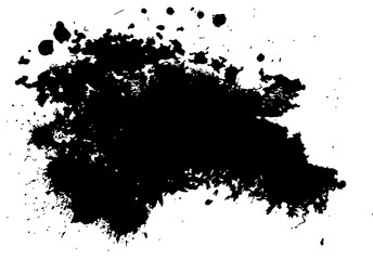 Abstract black ink blot background. Vector illustration. Grunge texture for cards and flyers design. Digital brushe