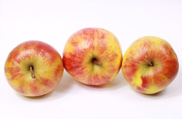 Apples on white background