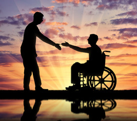 Concept of respect and assistance to people with disabilities in society