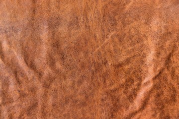 vintage brown cracked Italian goatskin leather for background use