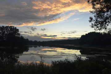 Abendstimmung am See, Evening mood at the lake