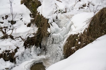 Frozen river. Slovakia	