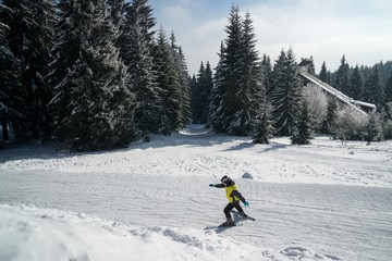 Skier on the snow. Slovakia