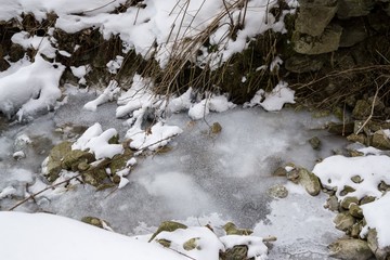 Frozen river. Slovakia	
