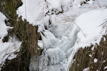 Frozen river. Slovakia	