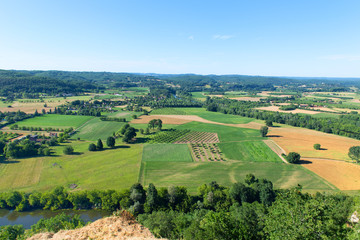 Fototapeta na wymiar Landscape the Dordogne in French aquitaine