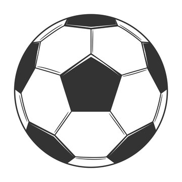 Soccer ball icon. Vintage Soccer ball for design logo, emblem, label. Vector illustration