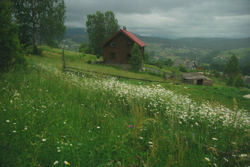 Домик на горном склоне