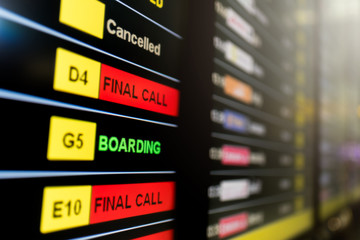 electronic flight information board © interstid